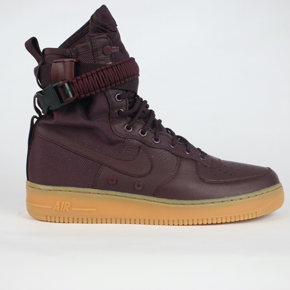 nike sf air force 1 burgundy